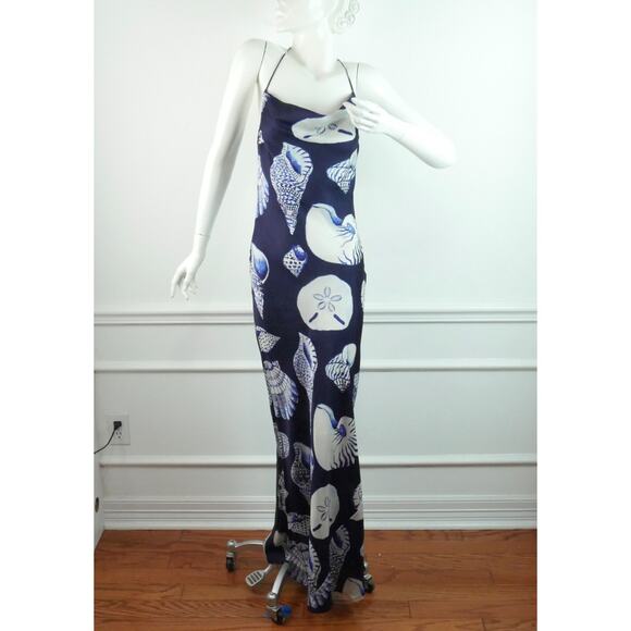 Carolina K Dresses & Skirts - Carolina K Felicity Seashell Satin Maxi Slipdress Size Small NWT Resort Luxury